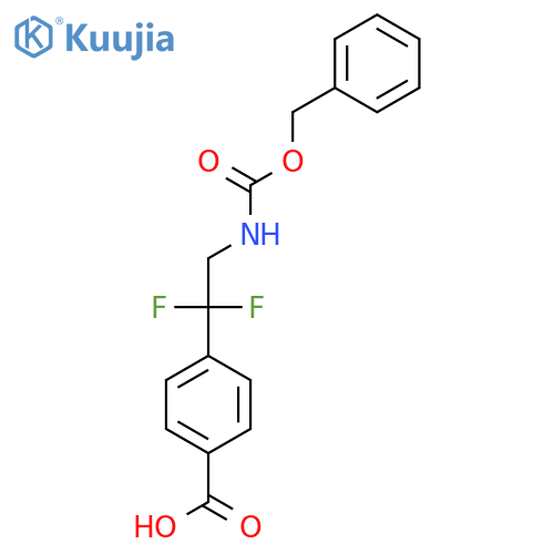 4-(2-{(benzyloxy)carbonylamino}-1,1-difluoroethyl)benzoic acid structure