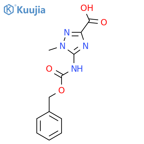 5-{(benzyloxy)carbonylamino}-1-methyl-1H-1,2,4-triazole-3-carboxylic acid structure