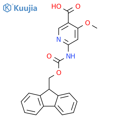 6-({(9H-fluoren-9-yl)methoxycarbonyl}amino)-4-methoxypyridine-3-carboxylic acid structure