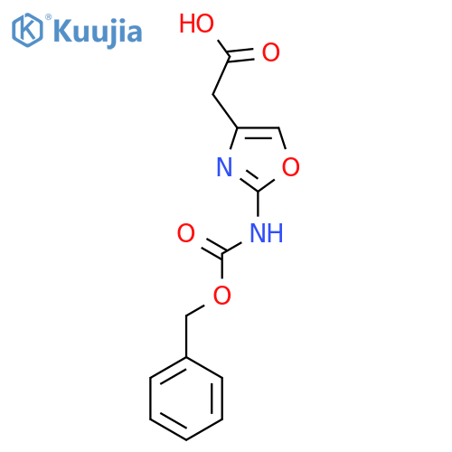 2-(2-{(benzyloxy)carbonylamino}-1,3-oxazol-4-yl)acetic acid structure