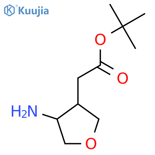 Tert-butyl 2-(4-aminooxolan-3-yl)acetate structure