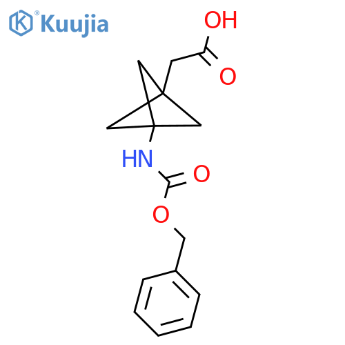 2-(3-{(benzyloxy)carbonylamino}bicyclo1.1.1pentan-1-yl)acetic acid structure