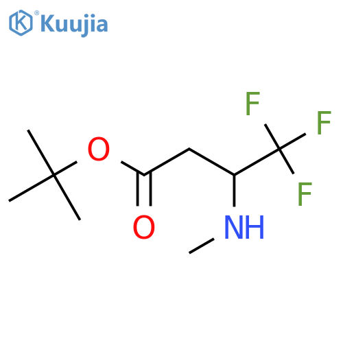 Tert-butyl 4,4,4-trifluoro-3-(methylamino)butanoate structure