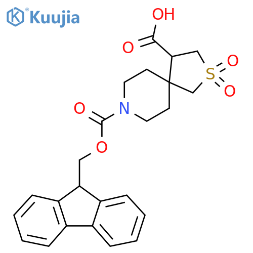 8-{(9H-fluoren-9-yl)methoxycarbonyl}-2,2-dioxo-2lambda6-thia-8-azaspiro4.5decane-4-carboxylic acid structure