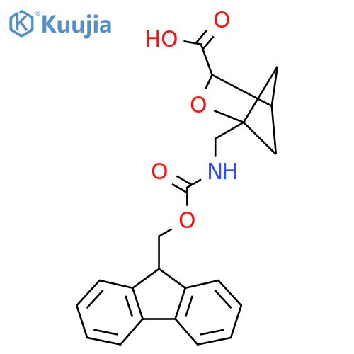 1-({(9H-fluoren-9-yl)methoxycarbonyl}amino)methyl-2-oxabicyclo2.1.1hexane-3-carboxylic acid structure