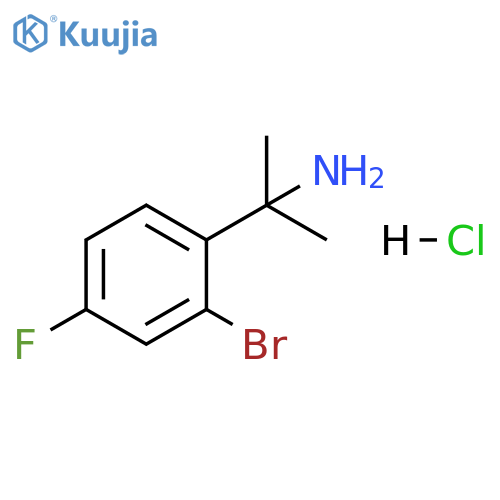 2-(2-bromo-4-fluorophenyl)propan-2-amine hydrochloride structure