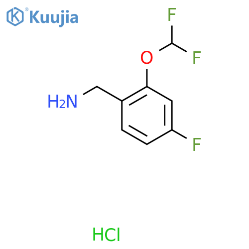 1-2-(difluoromethoxy)-4-fluorophenylmethanamine hydrochloride structure