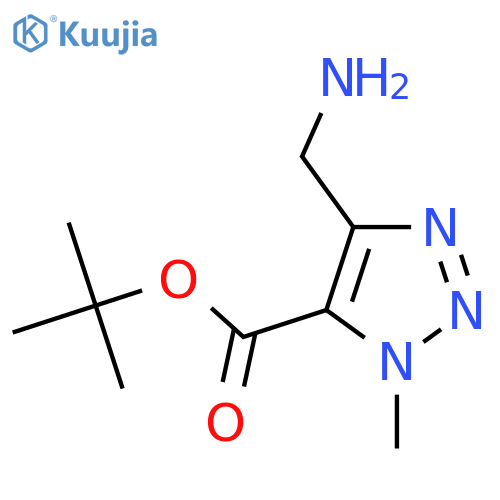 tert-butyl 4-(aminomethyl)-1-methyl-1H-1,2,3-triazole-5-carboxylate structure