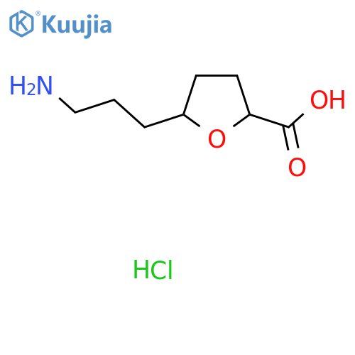 5-(3-aminopropyl)oxolane-2-carboxylic acid hydrochloride structure