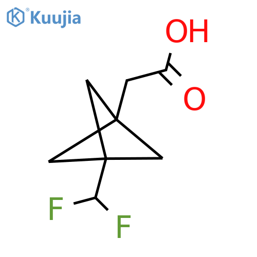 2-3-(difluoromethyl)bicyclo1.1.1pentan-1-ylacetic acid structure