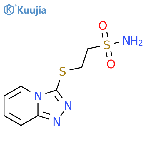 2-{1,2,4triazolo4,3-apyridin-3-ylsulfanyl}ethane-1-sulfonamide structure