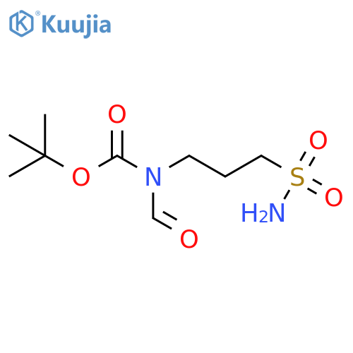 tert-butyl N-formyl-N-(3-sulfamoylpropyl)carbamate structure