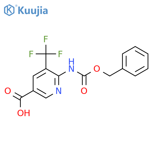 6-{(benzyloxy)carbonylamino}-5-(trifluoromethyl)pyridine-3-carboxylic acid structure