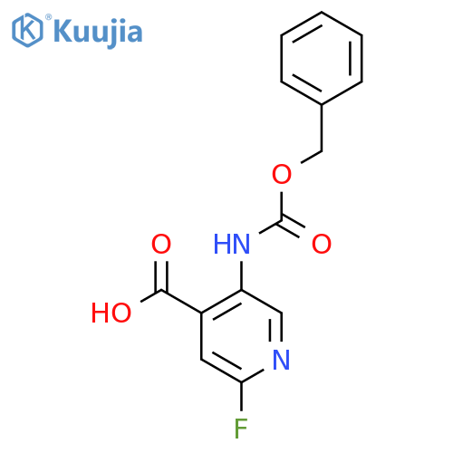 5-{(benzyloxy)carbonylamino}-2-fluoropyridine-4-carboxylic acid structure