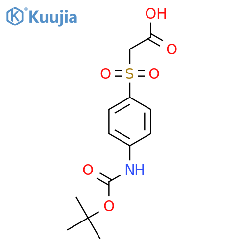 2-(4-{(tert-butoxy)carbonylamino}benzenesulfonyl)acetic acid structure
