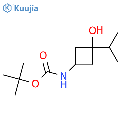 tert-butyl N-(1s,3s)-3-hydroxy-3-(propan-2-yl)cyclobutylcarbamate structure