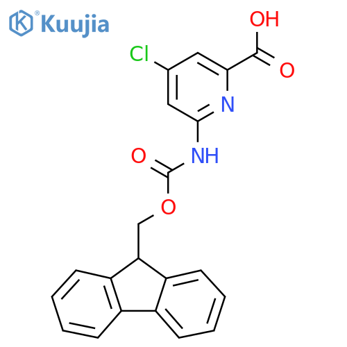 4-chloro-6-({[(9H-fluoren-9-yl)methoxy]carbonyl}amino)pyridine-2-carboxylic acid structure