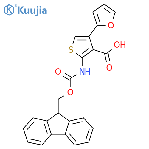 2-({(9H-fluoren-9-yl)methoxycarbonyl}amino)-4-(furan-2-yl)thiophene-3-carboxylic acid structure