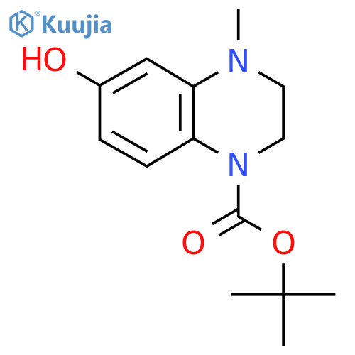 Tert-butyl 6-hydroxy-4-methyl-1,2,3,4-tetrahydroquinoxaline-1-carboxylate structure