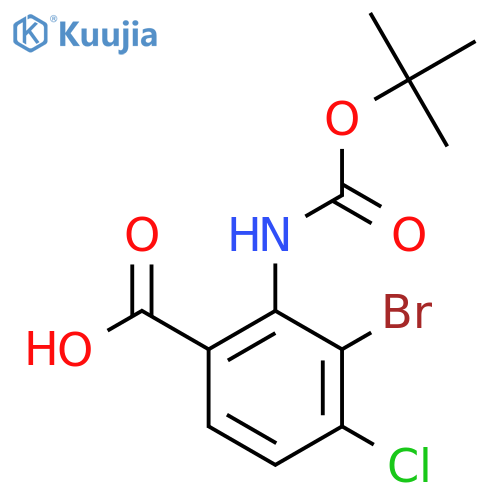 3-bromo-2-{(tert-butoxy)carbonylamino}-4-chlorobenzoic acid structure