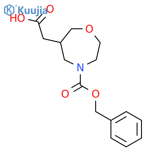 2-{4-(benzyloxy)carbonyl-1,4-oxazepan-6-yl}acetic acid structure