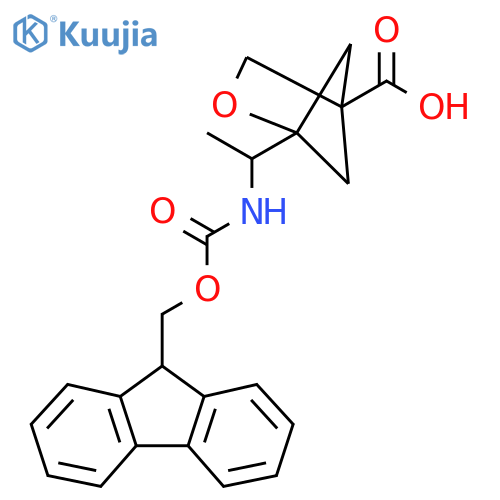 1-[1-({[(9H-fluoren-9-yl)methoxy]carbonyl}amino)ethyl]-2-oxabicyclo[2.1.1]hexane-4-carboxylic acid structure