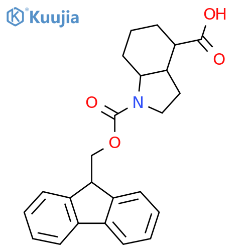 1-{(9H-fluoren-9-yl)methoxycarbonyl}-octahydro-1H-indole-4-carboxylic acid structure