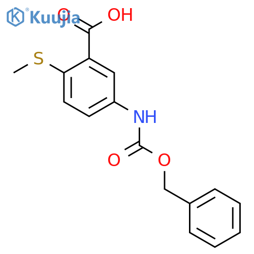 5-{[(Benzyloxy)carbonyl]amino}-2-(methylsulfanyl)benzoic acid structure