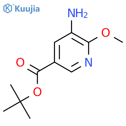 Tert-butyl 5-amino-6-methoxypyridine-3-carboxylate structure