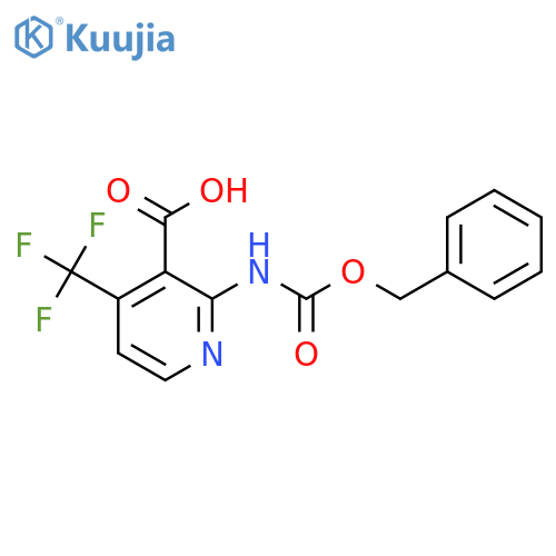 2-{(benzyloxy)carbonylamino}-4-(trifluoromethyl)pyridine-3-carboxylic acid structure