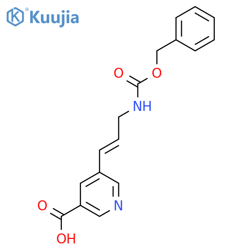 5-(3-{(benzyloxy)carbonylamino}prop-1-en-1-yl)pyridine-3-carboxylic acid structure