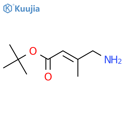Tert-butyl 4-amino-3-methylbut-2-enoate structure