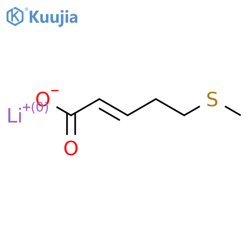 lithium(1+) 5-(methylsulfanyl)pent-2-enoate structure