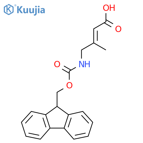 4-({(9H-fluoren-9-yl)methoxycarbonyl}amino)-3-methylbut-2-enoic acid structure