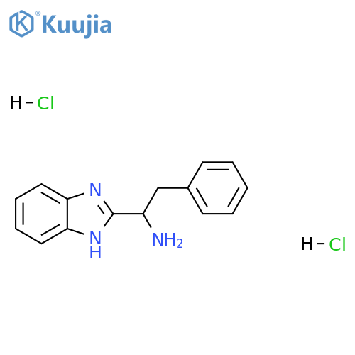 1-(1H-1,3-benzodiazol-2-yl)-2-phenylethan-1-amine dihydrochloride structure