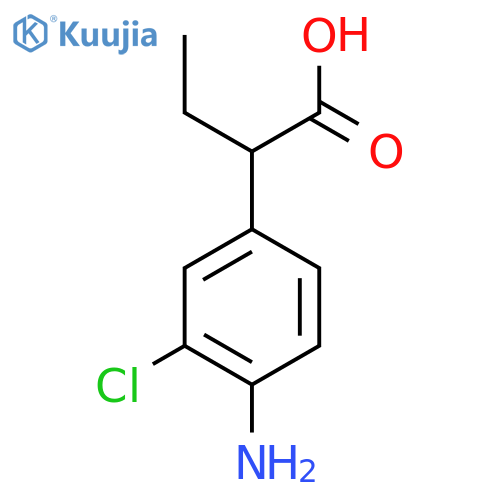 2-(4-Amino-3-chlorophenyl)butanoic acid structure
