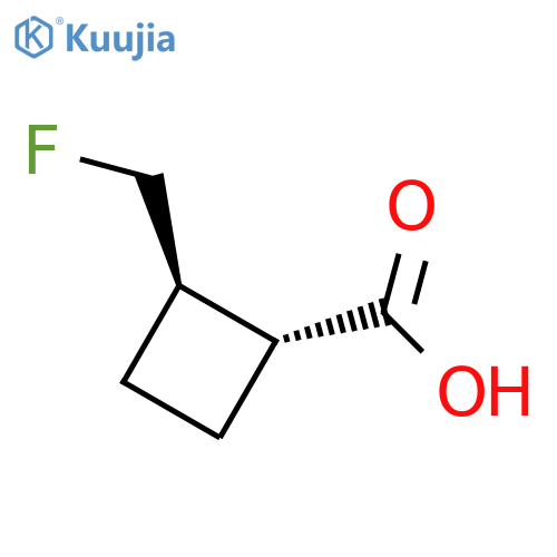 rac-(1R,2R)-2-(fluoromethyl)cyclobutane-1-carboxylic acid, trans structure