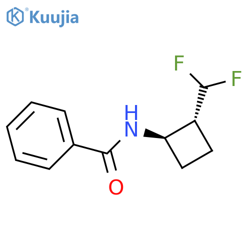 rac-N-[(1R,2R)-2-(difluoromethyl)cyclobutyl]benzamide structure