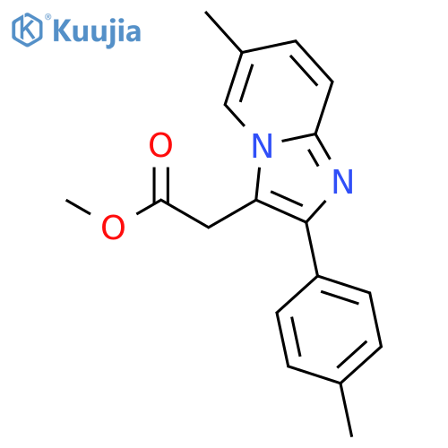 6-Methyl-2-(4-methylphenyl)imidazo1,2-a-pyridine-3-acetatemethylester structure