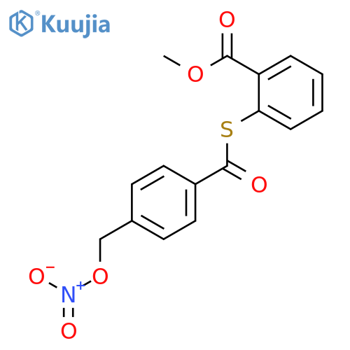 Benzoic acid,2-[[4-[(nitrooxy)methyl]benzoyl]thio]-, methyl ester structure