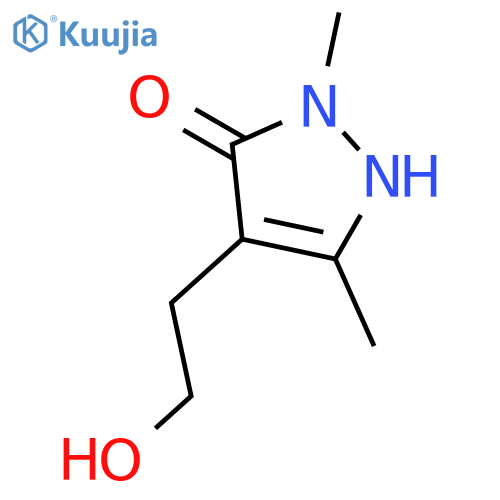 4-(2-Hydroxyethyl)-2,5-dimethyl-1,2-dihydro-3H-pyrazol-3-one structure