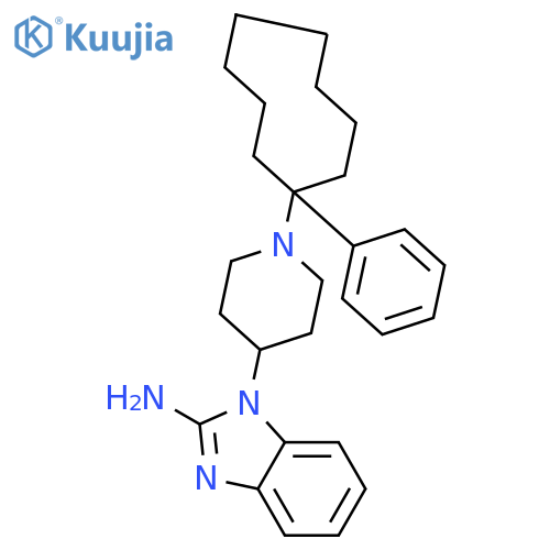 1H-BENZIMIDAZOL-2-AMINE, 1-[1-(1-PHENYLCYCLONONYL)-4-PIPERIDINYL]- structure
