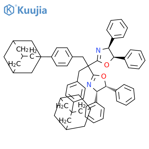 (4S,4'S,5R,5'R)-2,2'-(1,3-Bis(4-(adamantan-1-yl)phenyl)propane-2,2-diyl)bis(4,5-diphenyl-4,5-dihydrooxazole) structure