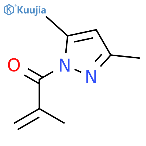 1H-Pyrazole, 3,5-dimethyl-1-(2-methyl-1-oxo-2-propenyl)- structure