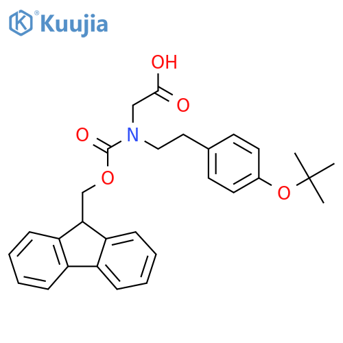 2-({2-4-(tert-butoxy)phenylethyl}({(9H-fluoren-9-yl)methoxycarbonyl})amino)acetic acid structure