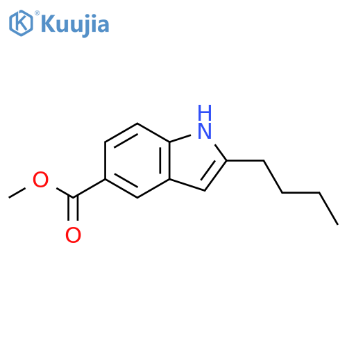1H-Indole-5-carboxylic acid, 2-butyl-, methyl ester structure