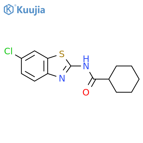 N-(6-chloro-1,3-benzothiazol-2-yl)cyclohexanecarboxamide structure