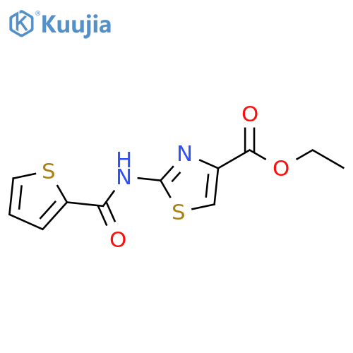 ethyl 2-(thiophene-2-amido)-1,3-thiazole-4-carboxylate structure
