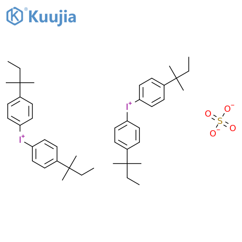 Iodonium, bis[4-(1,1-dimethylpropyl)phenyl]-, sulfate (2:1) structure