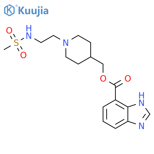 1H-Benzimidazole-7-carboxylic acid, [1-[2-[(methylsulfonyl)amino]ethyl]-4-piperidinyl]methyl ester structure